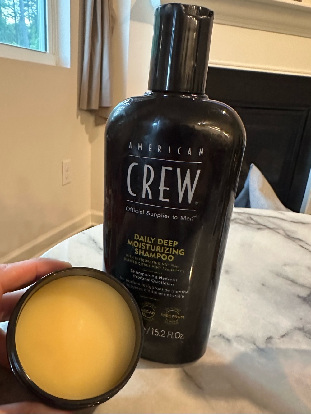 CREW Daily Deep Moisturizing Shampoo & grooming cream.